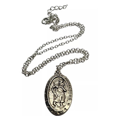 Saint Christopher Halskette Anhänger 20 Zoll Kette Reiseschutz Kostüm Schmuck