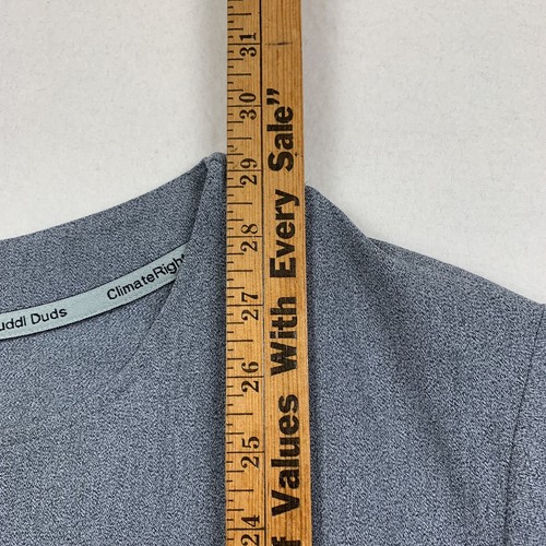 Cuddl Duds Climate Right Scrub Top Womens XL Medical Dental Uniform Gray - Picture 7 of 8