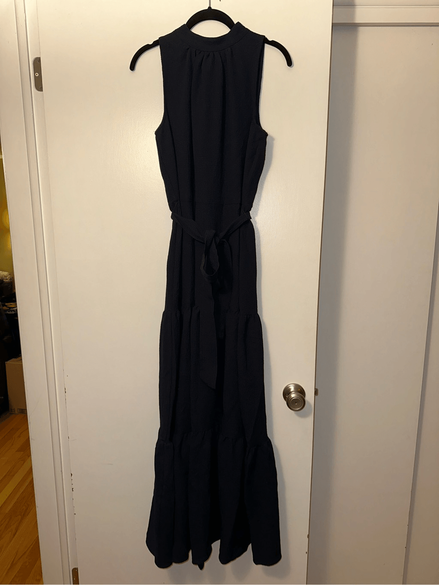 knee length dresses for ladies Petite Twist Front V-Neck Long Sleeve Maxi Dress main image 1