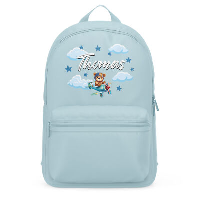 Personalisierter Aviation Bear Kinder Mini Rucksack Schulanfang Empfang Student...
