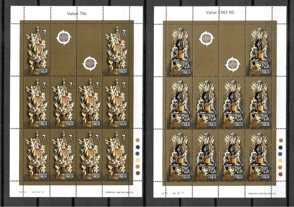 Malta - "MONUMENTS ~ STATUE ~ EUROPA 1978" Set of 2 MNH MS - Image 2 of 4