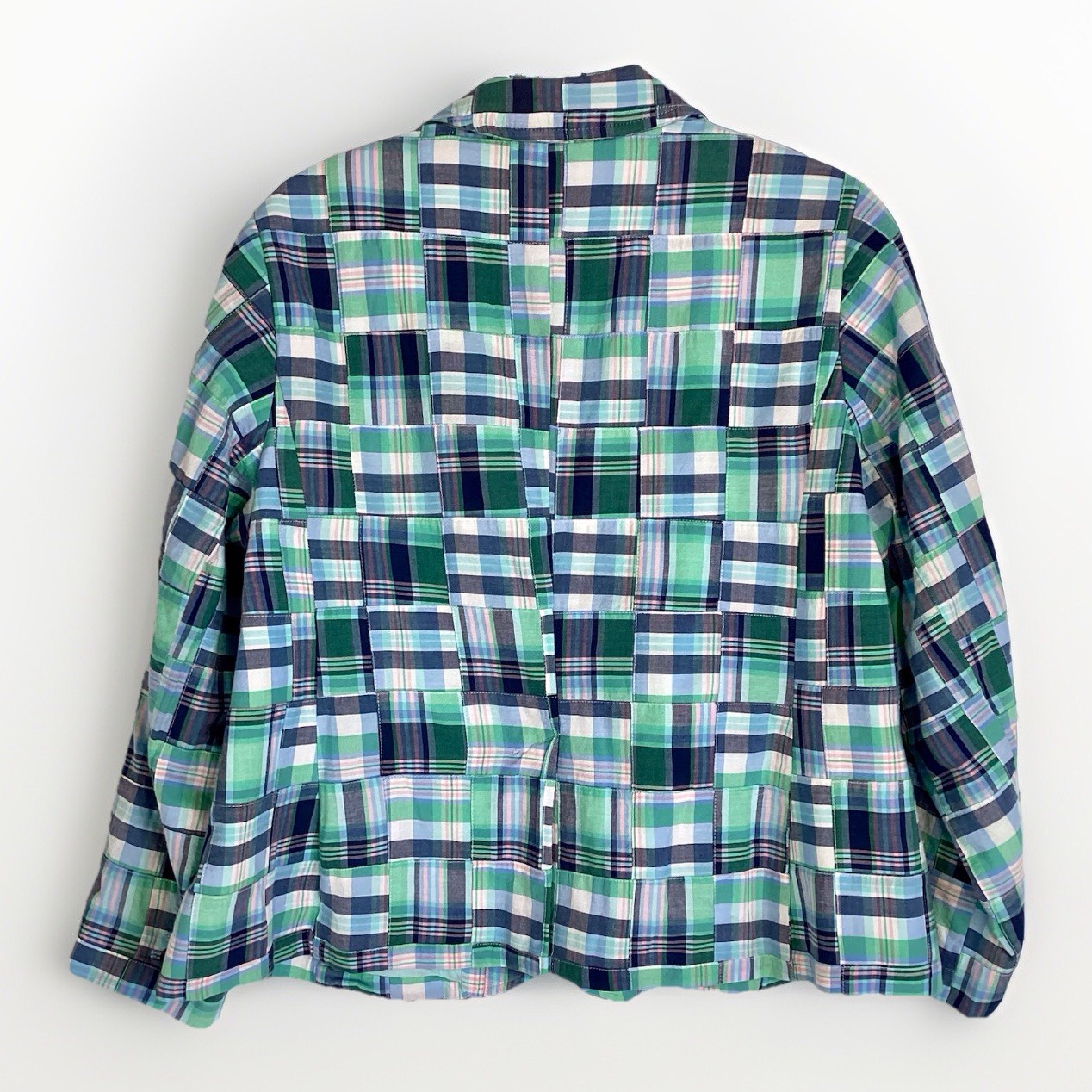 Talbots Madras Blazer Plaid Patchwork Fully Lined… - image 4