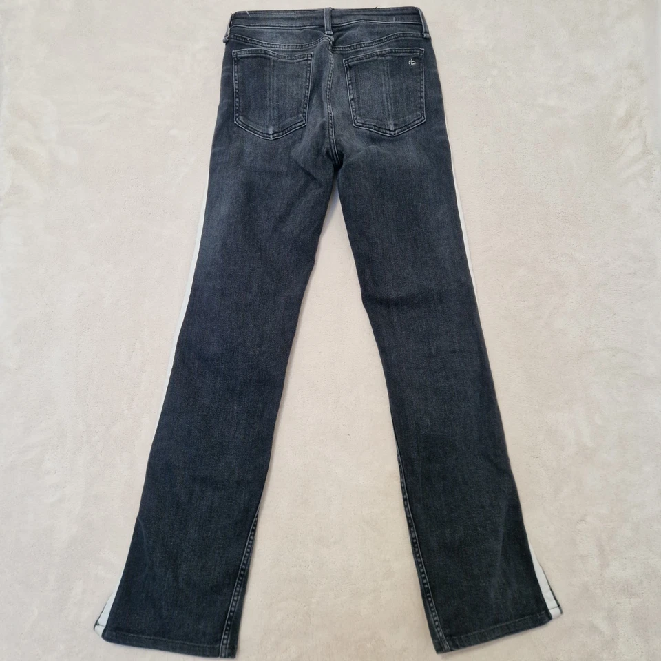 Rag & Bone Damenjeans 27 x 31 Cate schwarz ausgestellt mittelhoher Bund - Bild 2 von 4