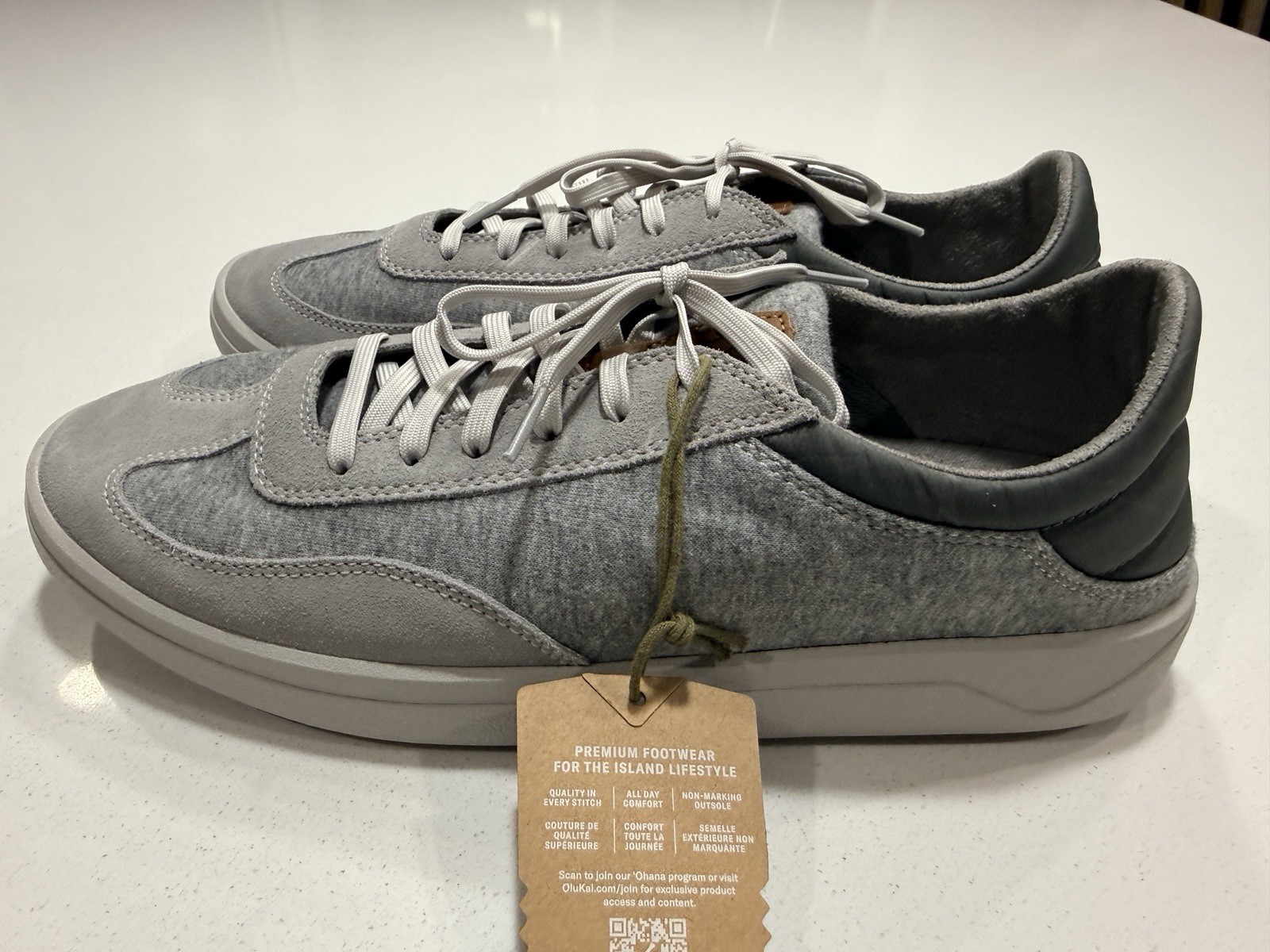 Olukai Men’s Punini Shoes In Poi / Charcoal Size 12 US MSRP $140