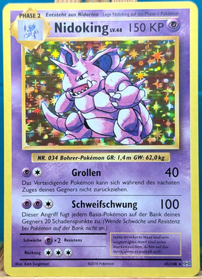 POKEMON - Evolutions - Nidoking - 45/108 - HOLO - deutsch