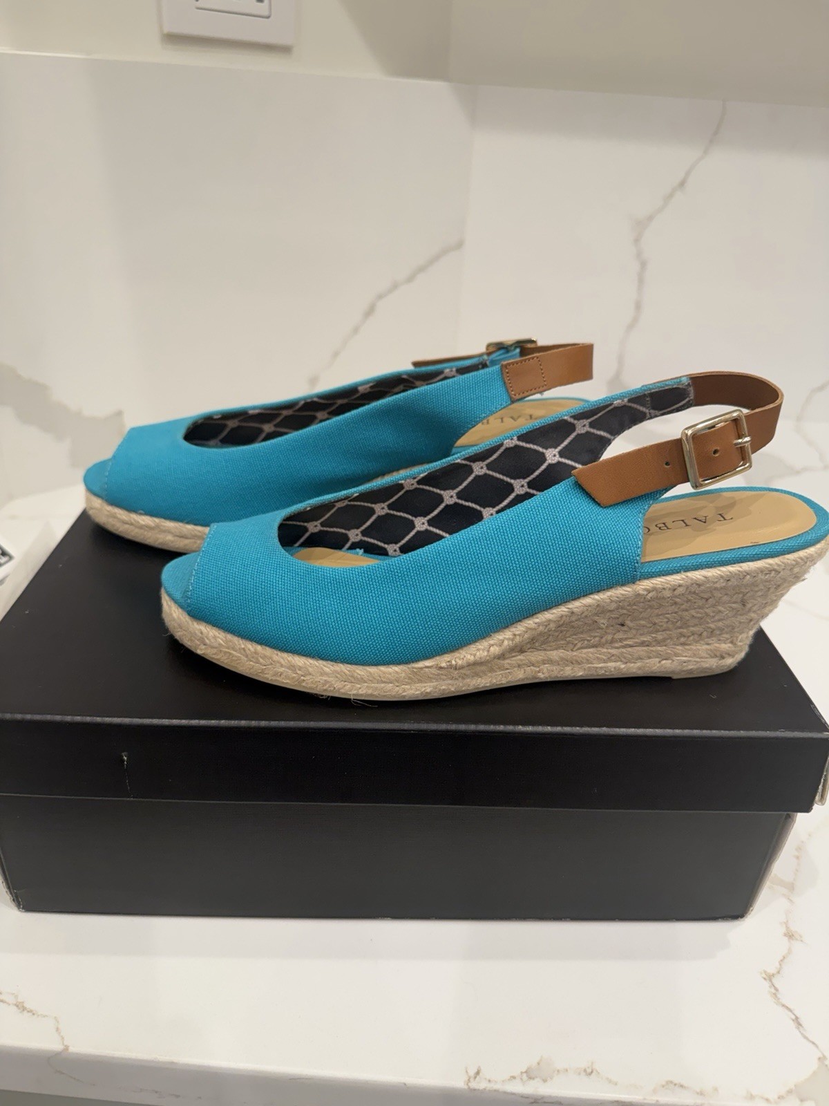 Talbots Espadrilles Open-Toe Slingback Aquamarine… - image 2