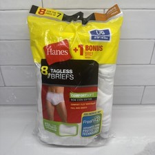  NEW Hanes Men's FreshIQ ComfortSoft Briefs 8-pack 7 1 Pack White L 36-38 LRG