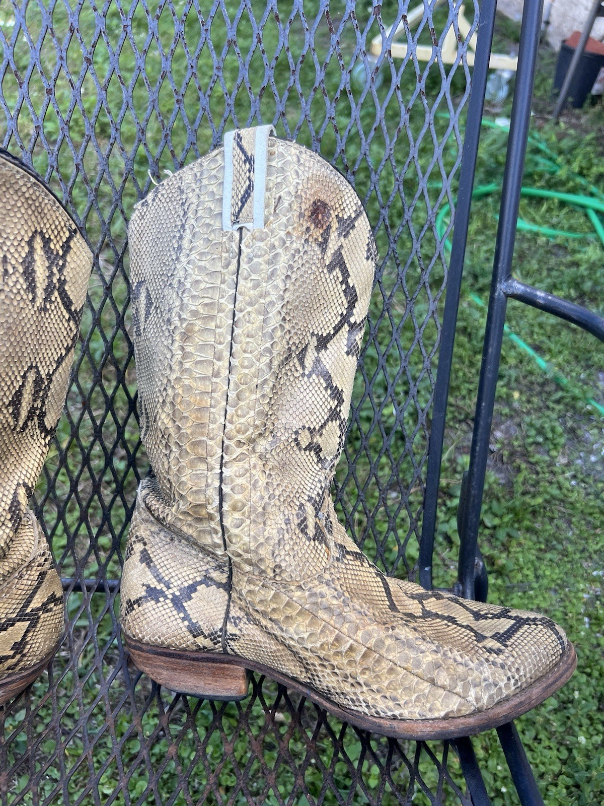 Full Natural Brown Genuine Snakeskin Python Men C… - image 12