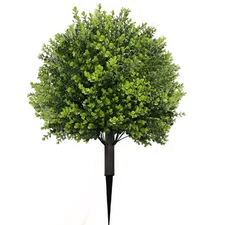 UV Resistant Artificial Boxwood Ball Tree with Spike for Garden Home Decor