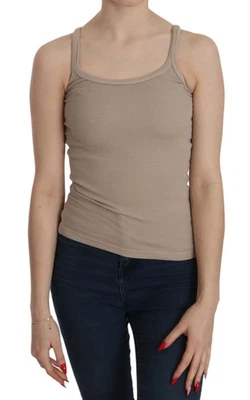PINK MEMORIES Brown Ärmellos Spaghetti Träger Top Damen Bluse - Bild 1 von 4