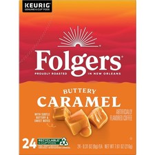 K Cup Pods Buttery Caramel Artificially Flavored Coffee 24 Count Box