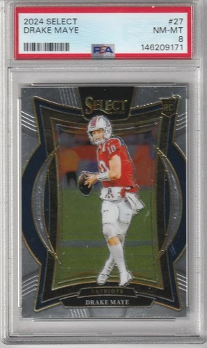 2024 Select DRAKE MAYE Rookie PSA 8 Patriots RC #27