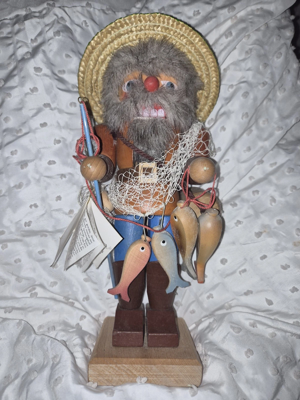 Vintage Holzkunst Christian Ulbricht Fisherman Wooden German Nutcracker
Opens in a new window or tab