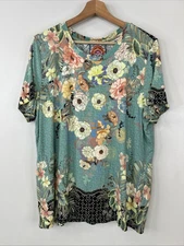Johnny Was Women’s XL/XXL Millay Favorite Printed Floral Short Sleeve Tee