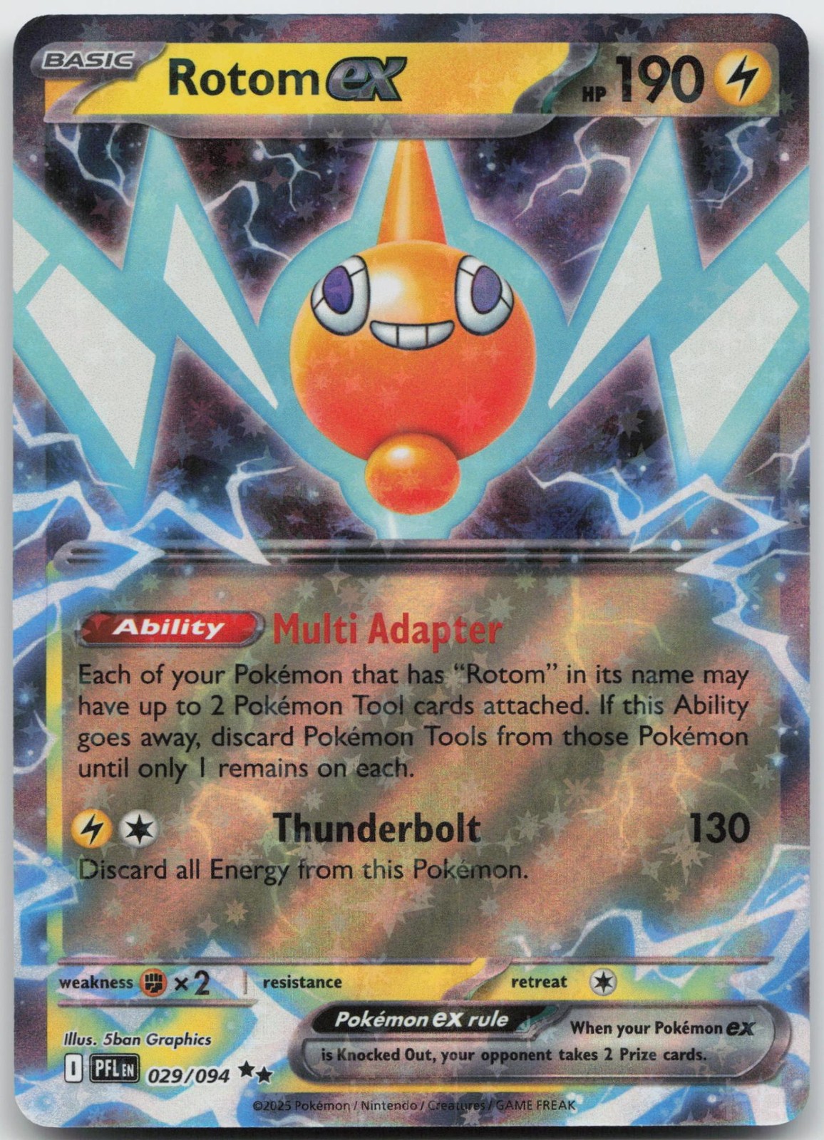 ROTOM EX 029/094 DOUBLE RARE PHANTASMAL FLAMES POKEMON LP