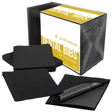 Disposable Dental Bibs 13x18 Inches, 3 Ply Waterproof Tattoo and Medical Tray...