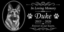Personalized Pet Stone Memorial Grave Marker Granite Plaque Human headstone Dog