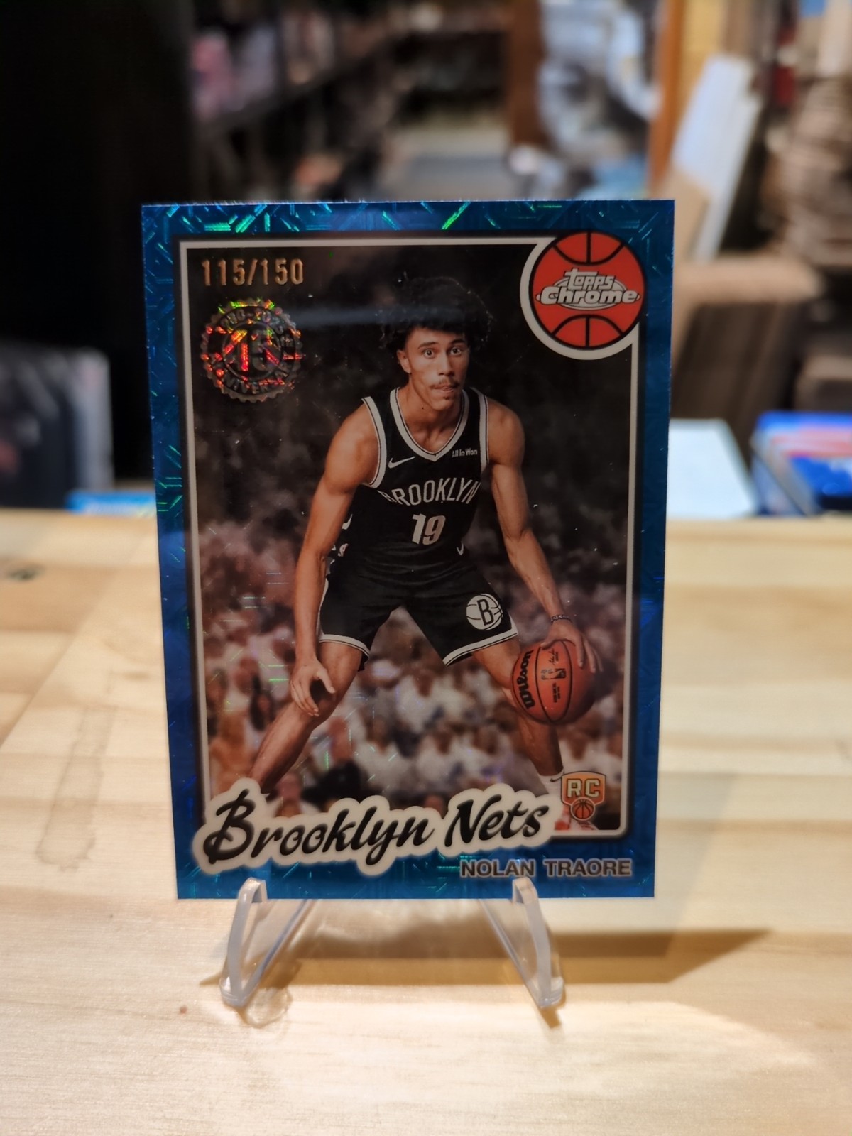 2025-26 Topps Basketball Nolan Traore Silver Pack Blue RC /150 Nets JS