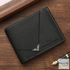 Men's Slim Leather RFID Block Bifold Wallet Card Holder Money Clip