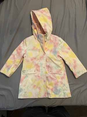 Urban Republic Girls Collection Rain Jacket Pink Tye Die Full Zip Hooded 3T