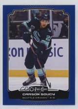 2022-23 O-Pee-Chee Blue Border Carson Soucy #498 0q3
