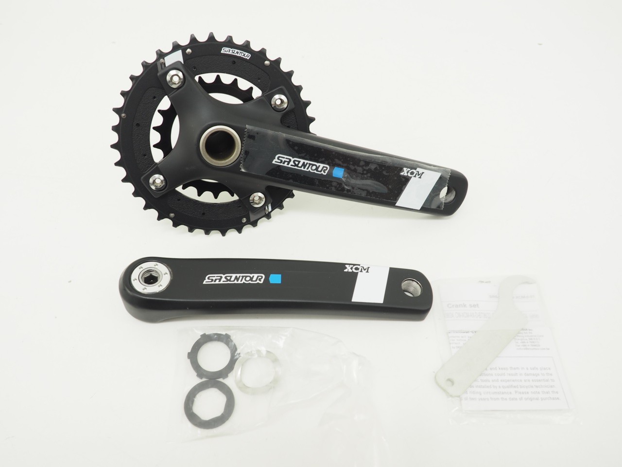 NEW! SR Suntour XCM 175mm 36/22t Double Mountain Bike Cranks