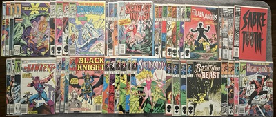 #ad MARVEL MINI SERIES LOT 10 Complete Series 46 Books Total Black Knight Sabretooth $99.95