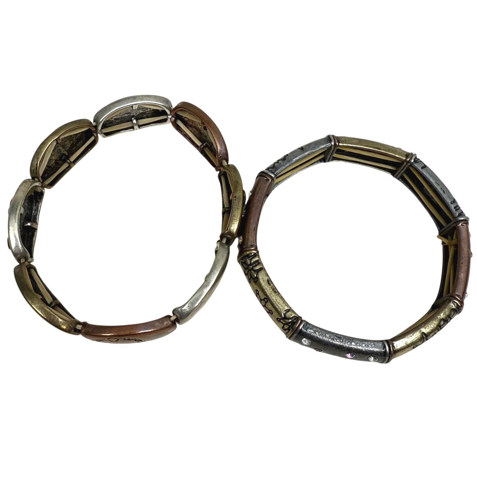 Rustic Copper Stacking Stretch Bracelets Set Boho… - image 8