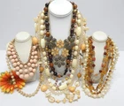 VINTAGE TO NOW FASHION/COSTUME JEWELRY NECKLACE LOT, ASSORTED TYPES & MATERIALS