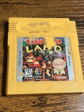 Donkey Kong Land (Nintendo Game Boy, 1995) Worn Label - Tested Works - OEM