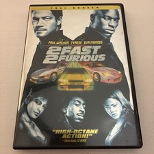 2 Fast 2 Furious DVD, 2003, Full Frame Paul Walker Action Racing Movie