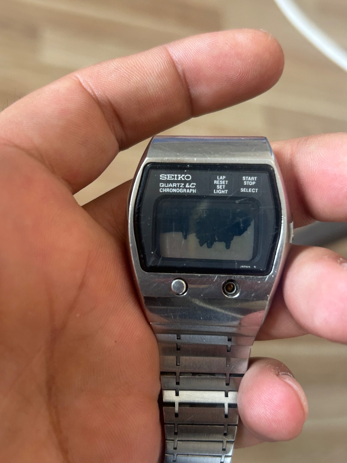 Seiko 0634-5009 Vintage LCD Chronograph Watch