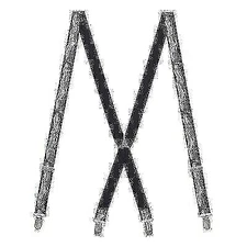 SuspenderStore Bacon Suspenders - 1-Inch Wide Elastic - CLIP - 2 Sizes