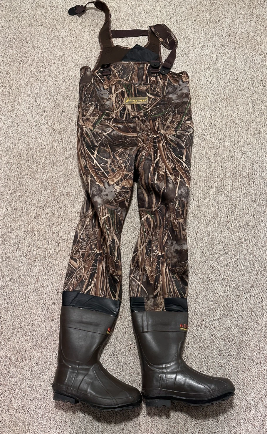 FROGG TOGGS Amphib Neoprene Bootfoot Waterproof Fishing Camo Chest Wader Size 11