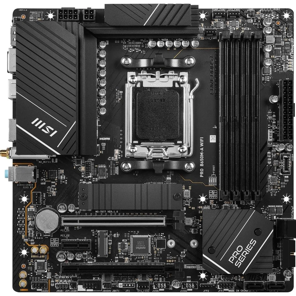 PRO B650M-A WiFi ProSeries Motherboard (AMD Ryzen 9000/8000/7000 Series Proce... - Image 2 of 4
