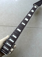 Matte 22 Fret Wenge Electric Guitar Neck parts Block Inlay 25.5 inch replacement