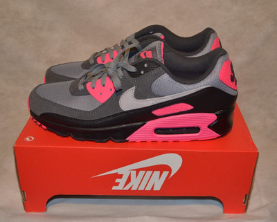 Men s Size 11.5 Nike Air Max 90 Black Wolf Grey Hyper Pink DM0029-010 ((No Lid))