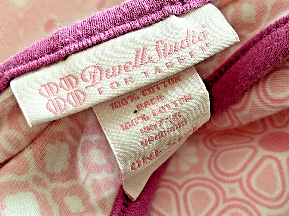 Dwell Studio Target ~Pink & White Knit Baby Blanket Geometric Flower Design - Image 3 of 3