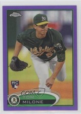 2012 Topps Chrome Retail Purple Refractor Tommy Milone Tom Milone #169 0o6v