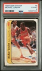 1986 FLEER STICKER #8 MICHAEL JORDAN ROOKIE RC PSA 6