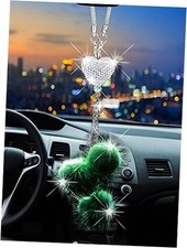 Car Rear View Mirror Hanging Accessories car Accessories for Women Plush Green