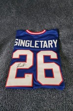 Devin Singletary Hand Signed Football Jersey  - New York Giants 