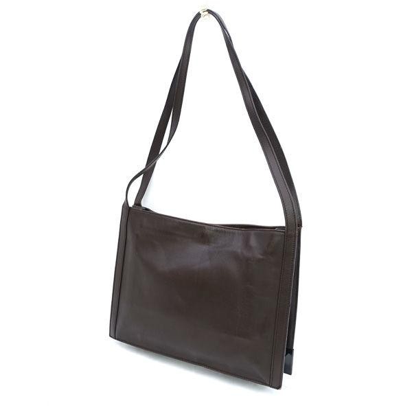 Gucci Dark Brown Leather One-Shoulder Tote Bag 000-1956-0560