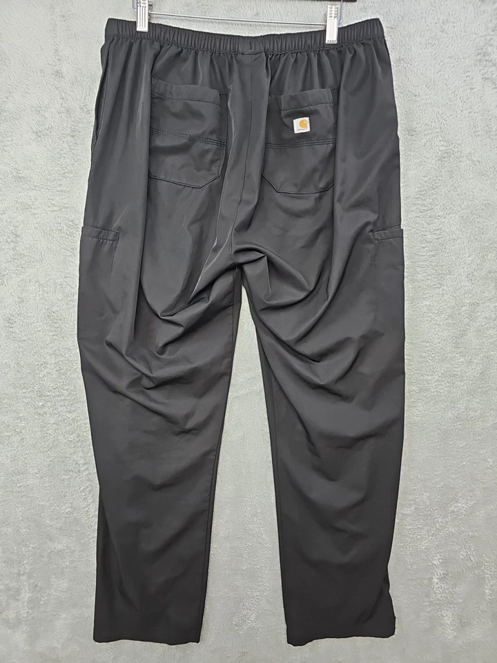 Calça Carhartt Force Scrub Feminina Grande Regular Preta Carga Elástica Cintura - Imagem 3 de 4