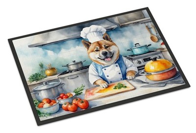 NEW Akita The Chef Doormat Front Door Mat Indoor Outdoor Rugs for Entryway, Non