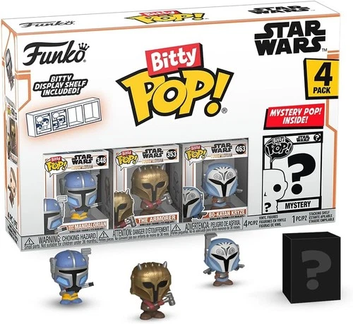Funko Bitty Pop Mini Toys 4-Pack-Mandalorian,Armorer,Bo-Katan & Mystery Figure