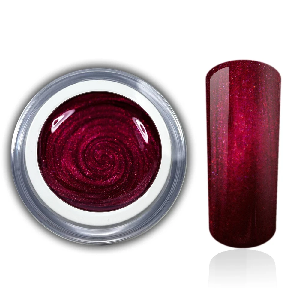 Farbgel Metallic Rot UV-Gel French Nail Art Nagel Design Nagelgel Effekt LED Gel - Bild 2 von 4
