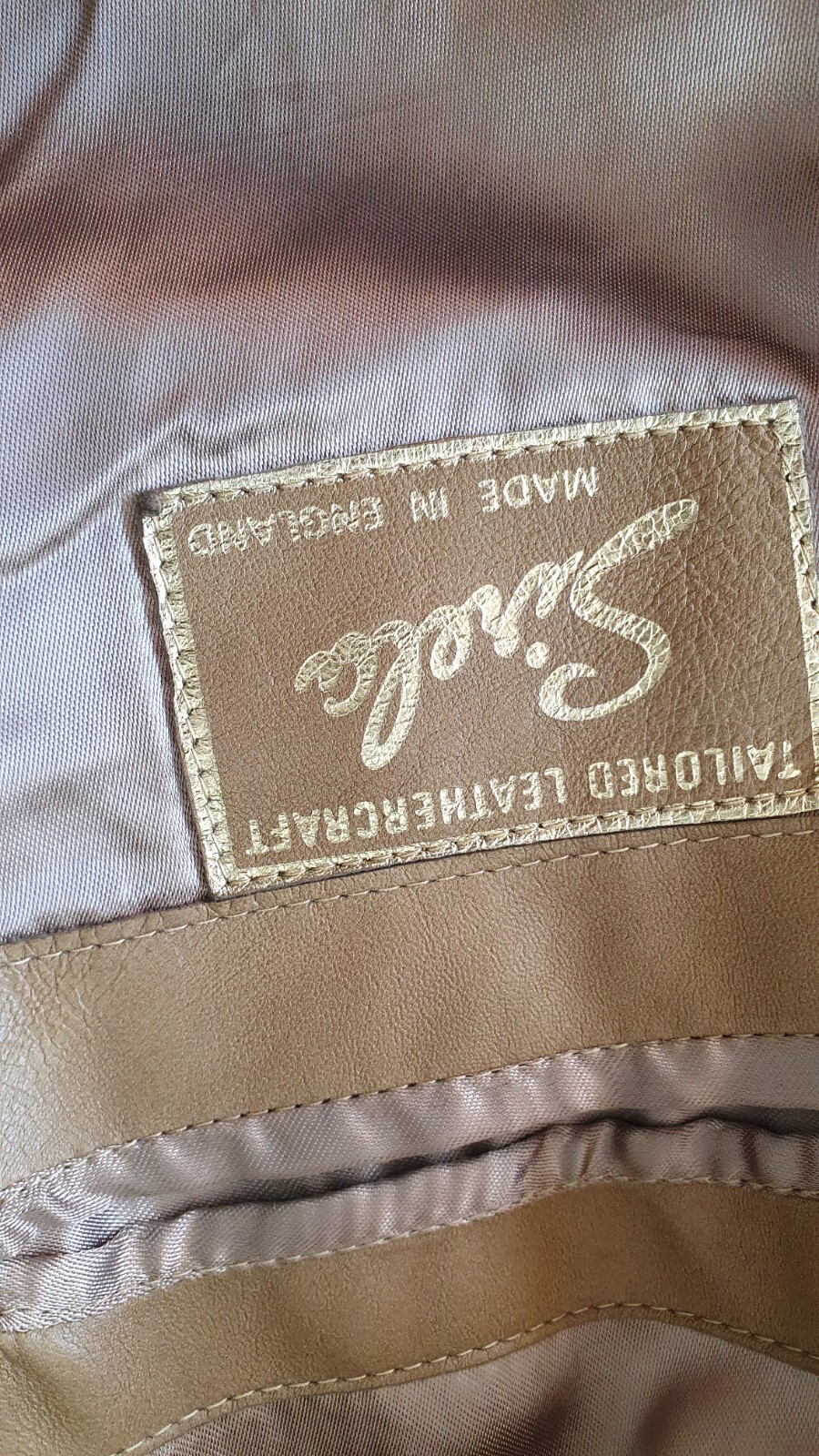 ALTRA Giacca uomo in pelle Sirela 38"" petto lunghezza 31"" circonferenza petto 41"" beige 0852