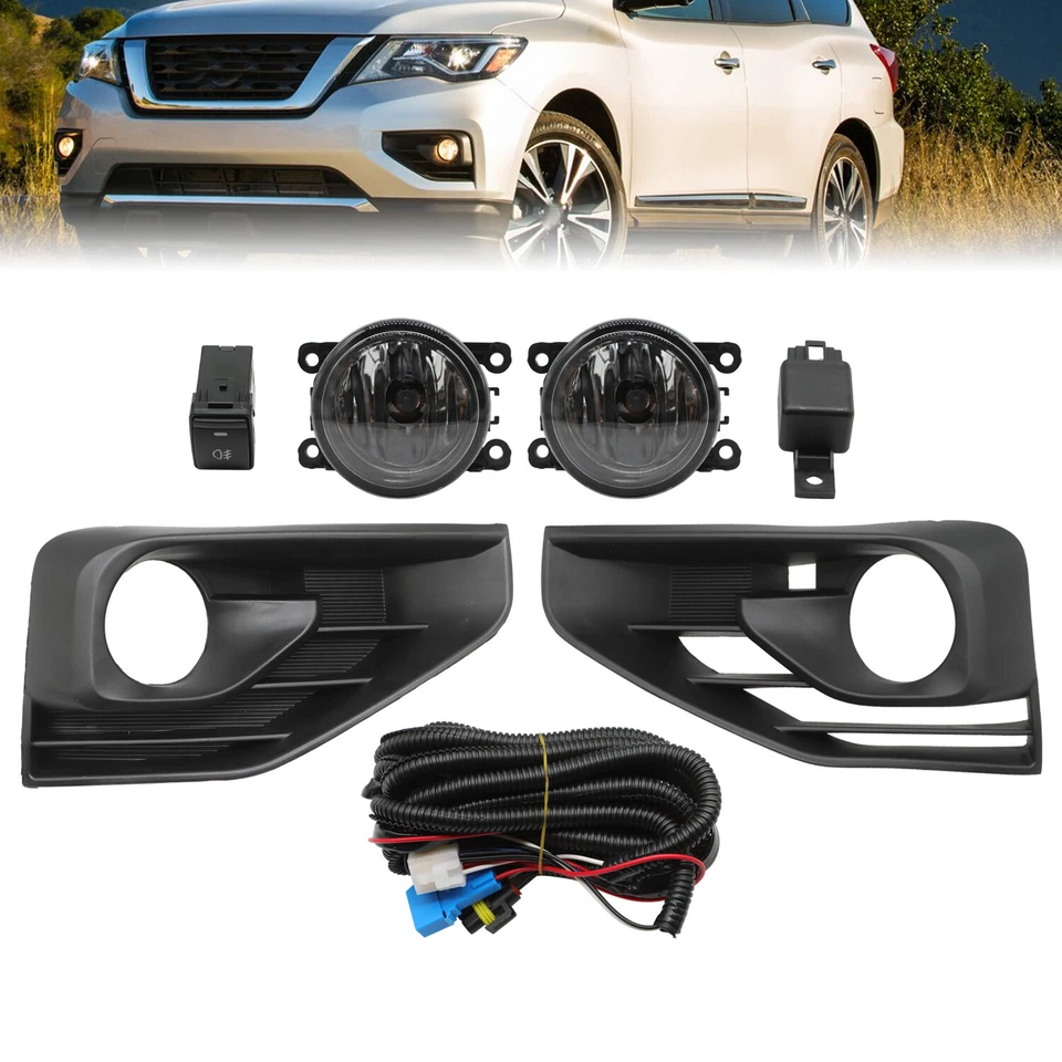 Luces antiniebla delanteras con kits de cableado para Nissan Pathfinder 2017 2018 2019 2020 Foto 2 de 4