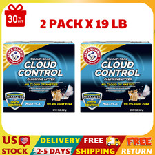 2 PACK X 19 LB, Arm  Hammer Clump  Seal Cloud Control Multi-Cat Clumping Litte